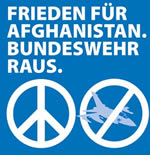 Frieden für Afghanistan. Bundeswehr raus.